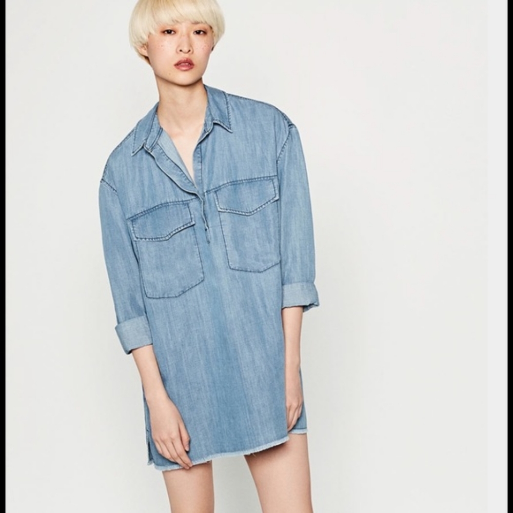 Zara Oversized Denim Shirt